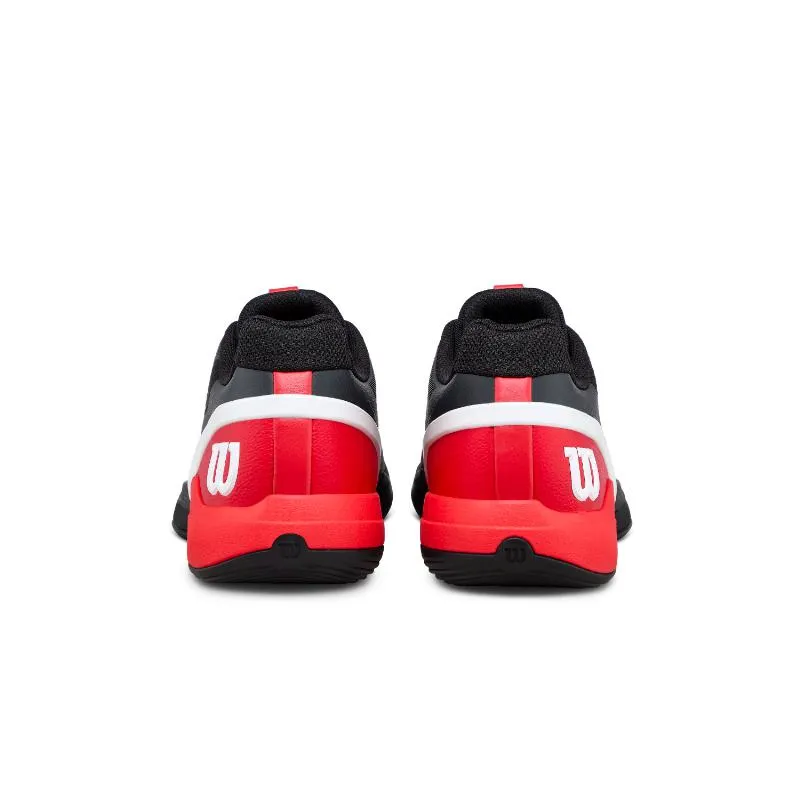 Wilson Rush Pro 5 Padel Schwarze Rote Turnschuhe