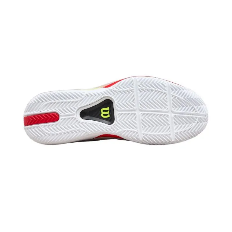 Tênis Wilson Rush Tour 5 Clay White Preto Preto Vermelho