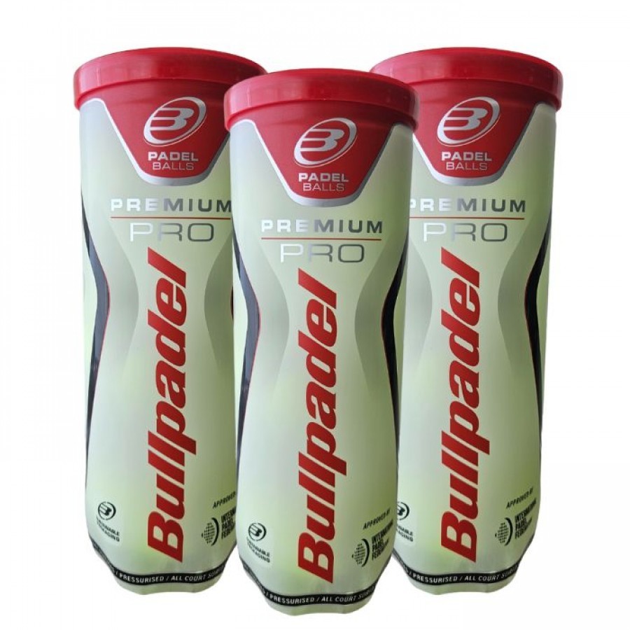 Pack de 3 bouteilles de Bullpadel Premium Pro Balls