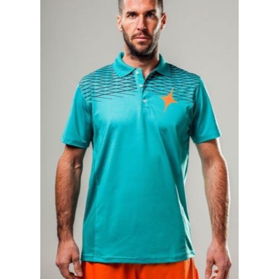 CLOTHING of paddle tennis POLO Green Grid - Barata Oferta Outlet