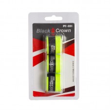 Blister Black Crown Perforado Amarillo Fluor 3 Overgrips