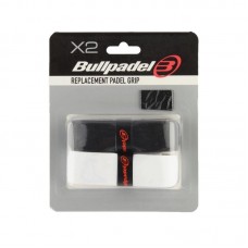 Blister Bullpadel 2 Poignees Remplacement GR1210 Noir Blanc