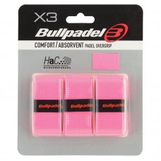 Blister Bullpadel 3 Overgrips GB1201 Comfort Perforated Pink Fluor Blister Bullpadel 3 Overgrips GB1201 Comfort Perforated Pink Fluor