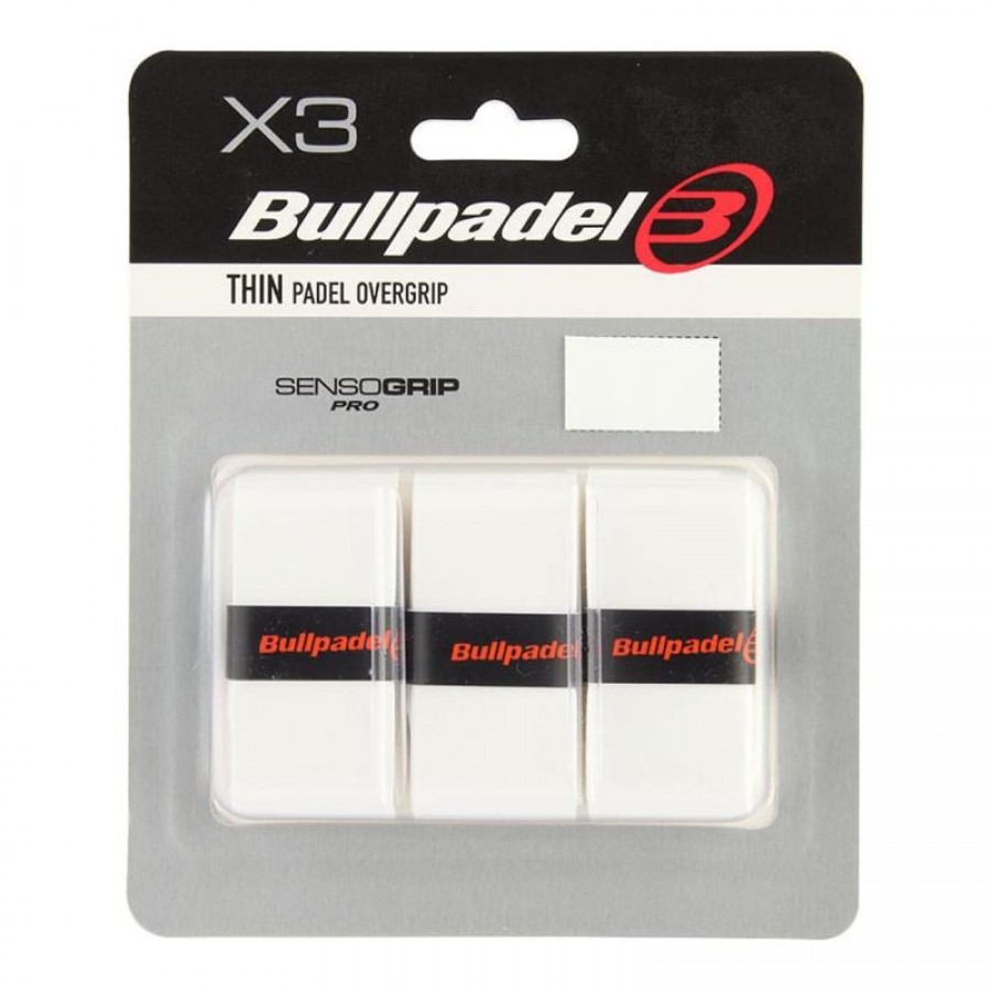 Blister Bullpadel 3 Overgrips GB1603 Senso Blanc