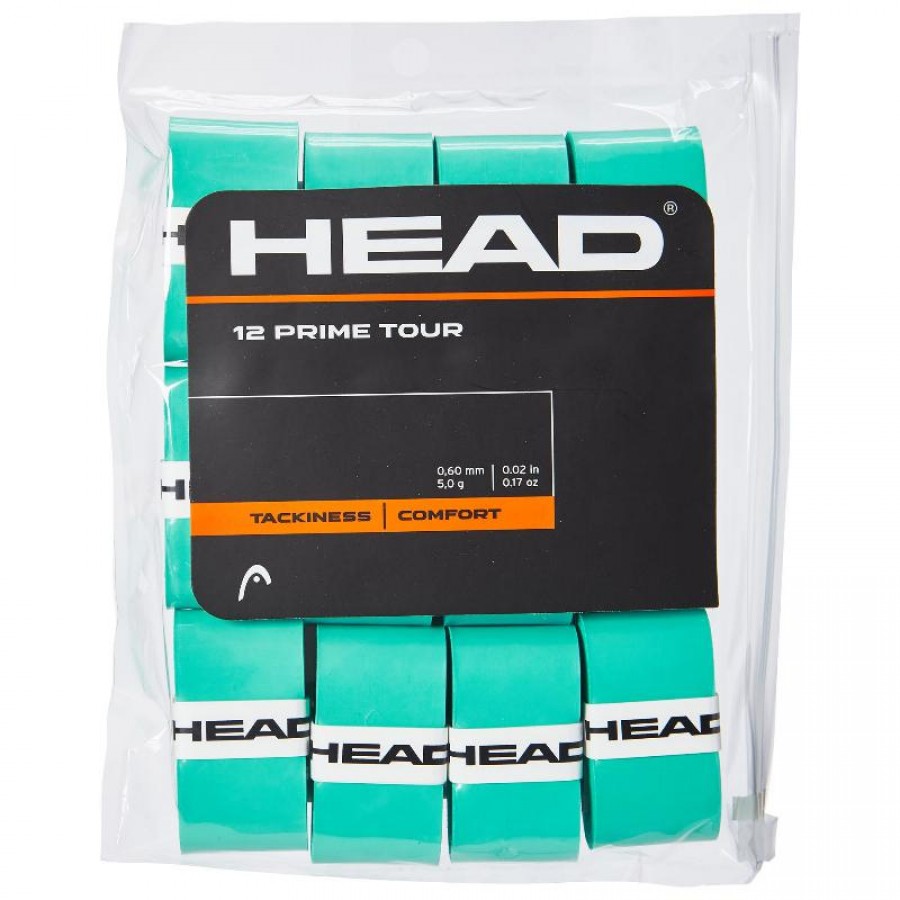 Blister Overgrips Head Prime Tour Menta 12 Unidades