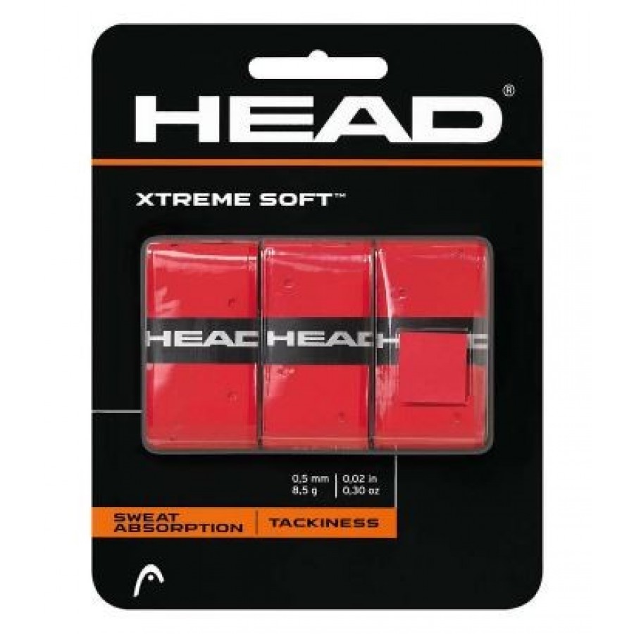 Blister Overgrips Head Xtreme Soft Red 3 unita