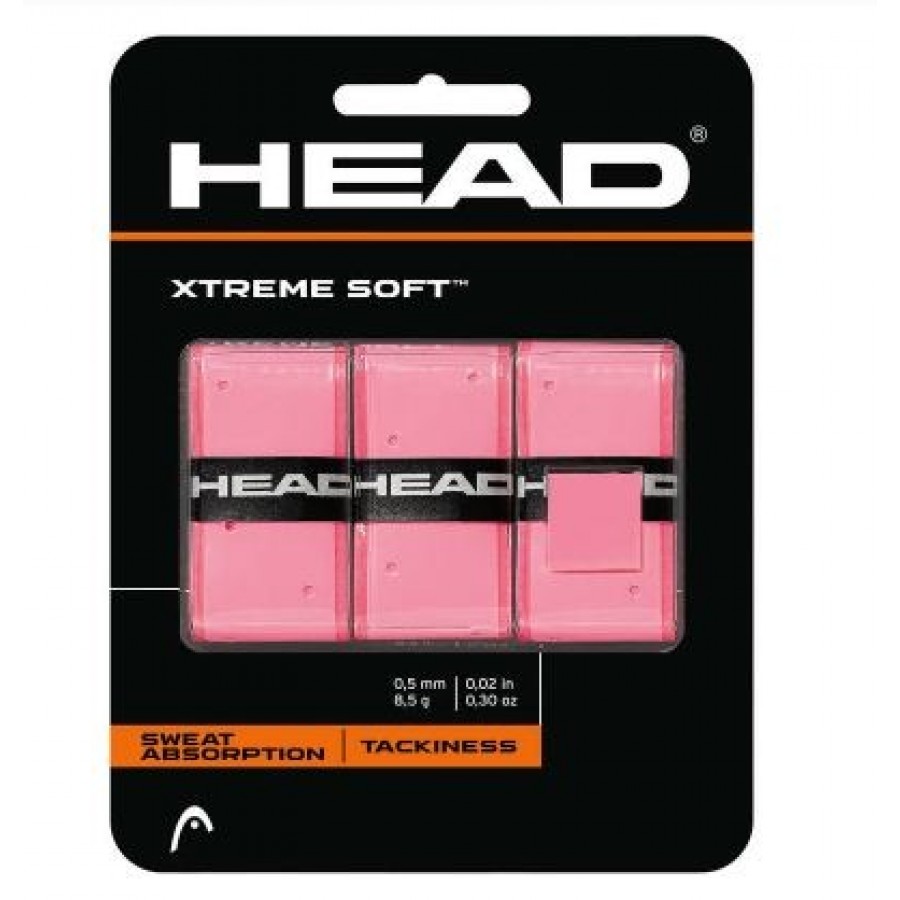 Blister Overgrips Cabeca Xtreme Soft Pink 3 Unidades