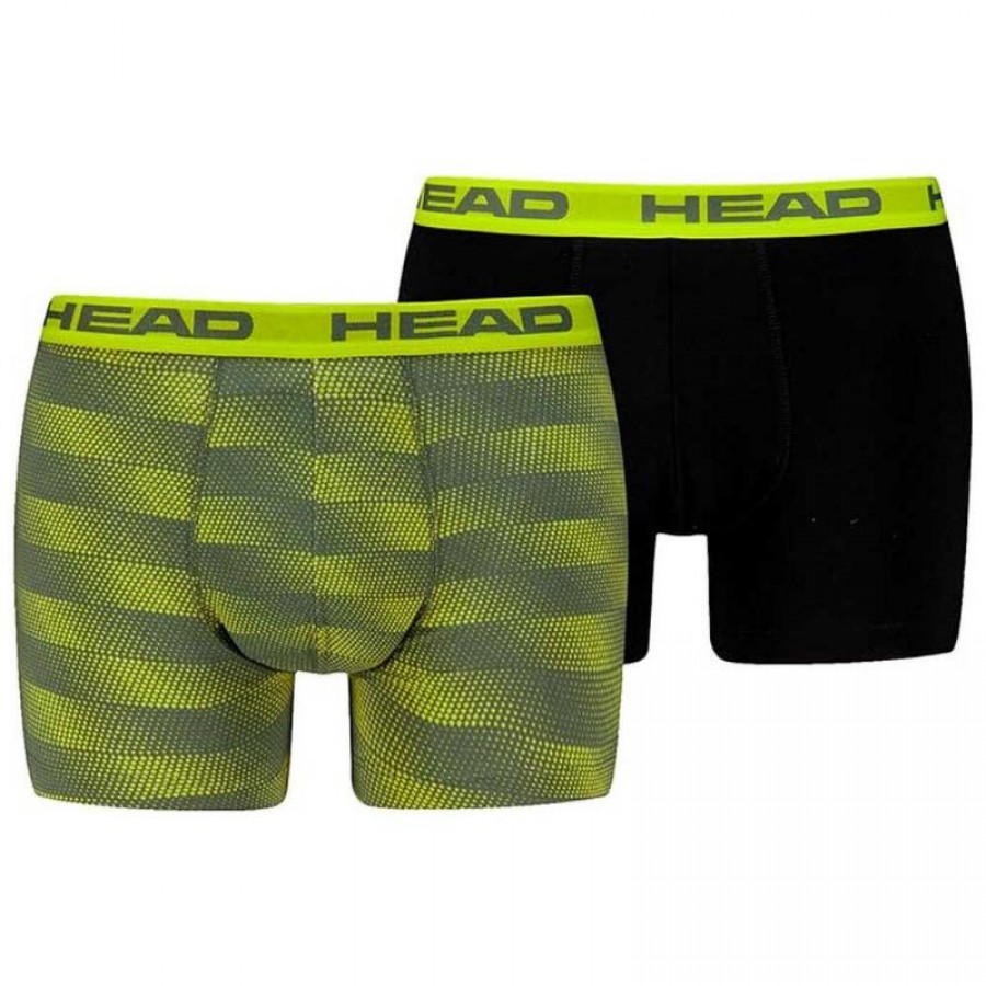 Boxers Head Basic Jaune Noir 2 Unites