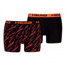 Boxer Testa Stampata Arancione Nero 2 Unita Boxer Testa Stampata Arancione Nero 2 Unita