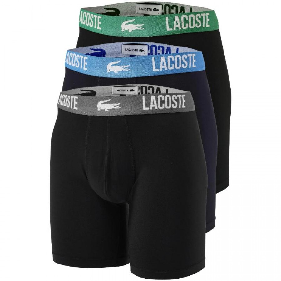 Lacoste Polyamide Boxers Black 3 Units