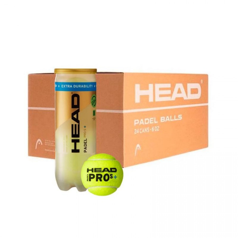 Caixa 72 Bolas - 24 Latas de 3 pcs - Head Padel Pro S+