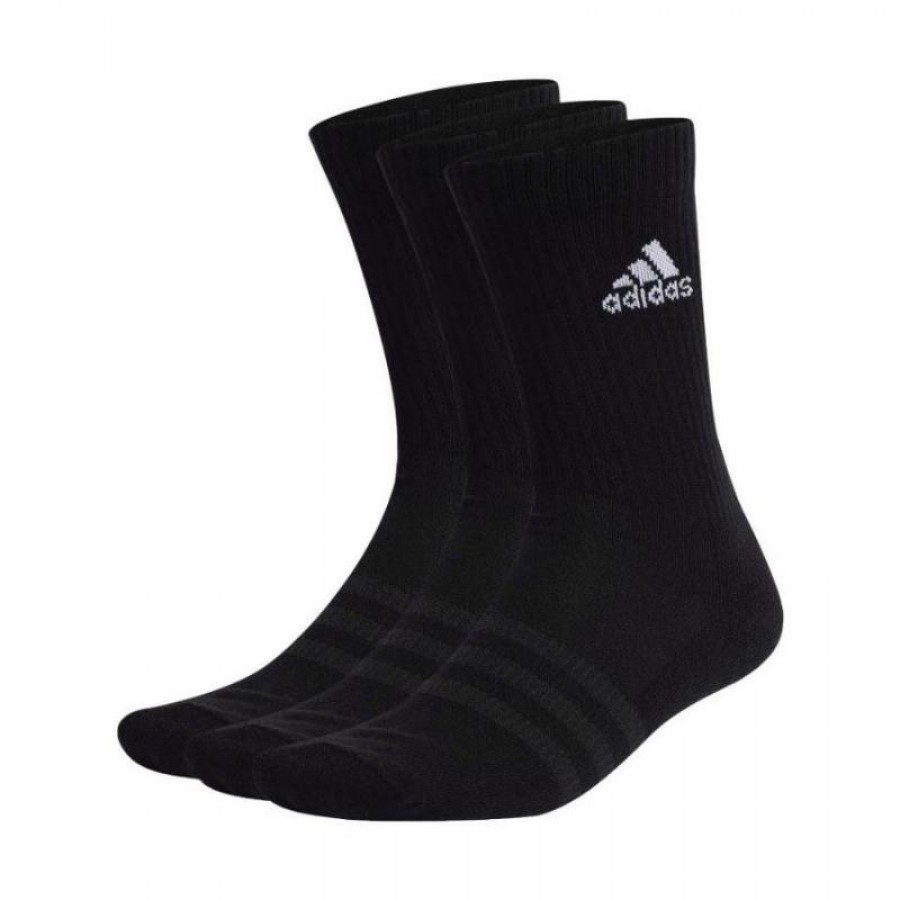 Calcetines Adidas Cushioned Clasico Negro 3 Pares