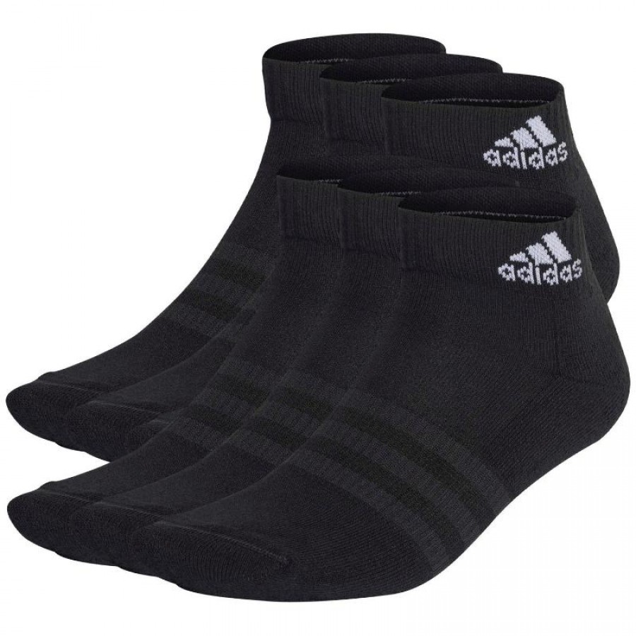 Calcetines Adidas Cushioned Tobilleros Negro 6 Pares