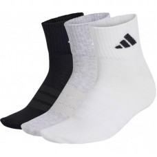 Calcetines Adidas Essentials Ank Gris Blanco Negro 3 Pares