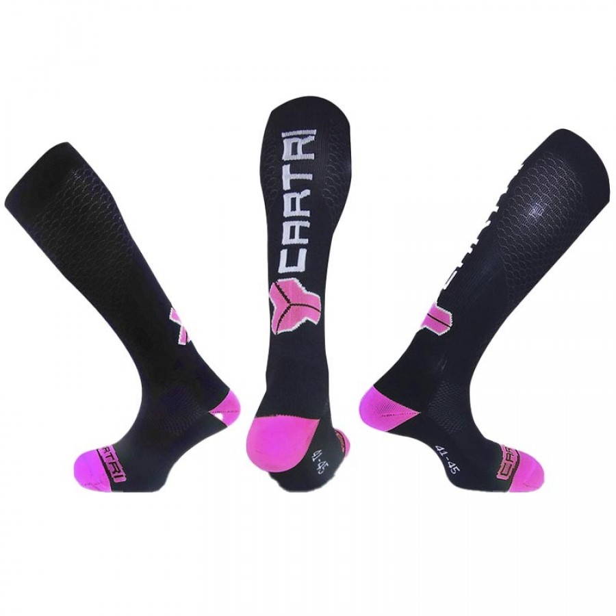 Chaussettes de compression Cartri Dusk Rose Noir