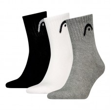 Calcetines Head Tutti gli Sport Pantaloncini Girocollo Blanco Gris 3 Pares