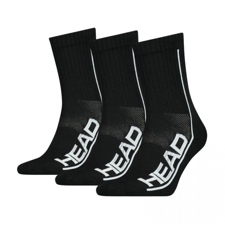 Head Performance Crew Chaussettes Noir Blanc 3 Paires