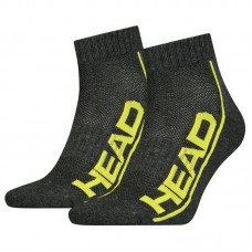 Head Performance Quarter Lime Grey Socks 2 Pairs