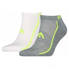 Head Performance Sneaker Chaussettes Blanc Gris Lime 2 Paires