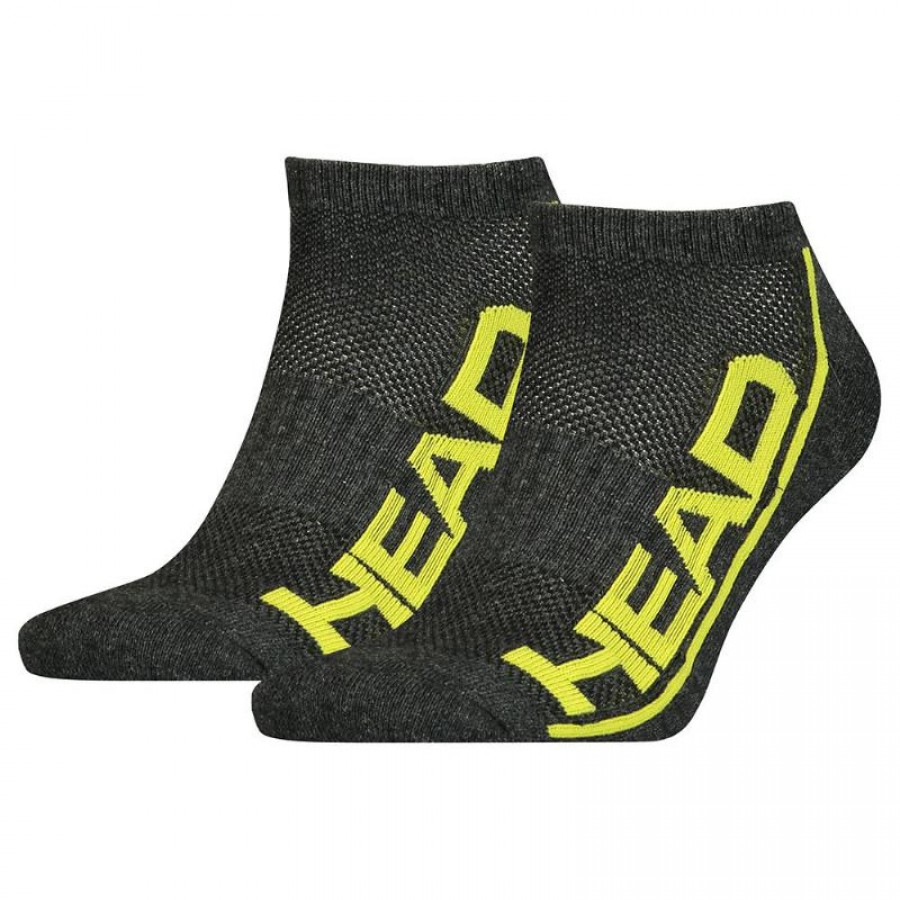 Head Performance Sneaker Chaussettes Lime Grey 2 Paires