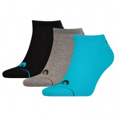Calcetines Head Sneaker Azul Gris Negro 3 Pares