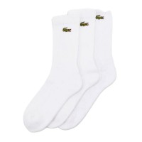 Meias Lacoste Sport High Cut White 3 Pares