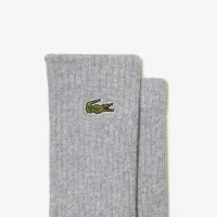 Lacoste Sport Chaussettes Coupe Haute Gris Blanc Bleu 3 Paires