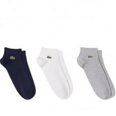 Lacoste Sport Bas Cut Chaussettes Marine Noir Blanc 3 Paires
