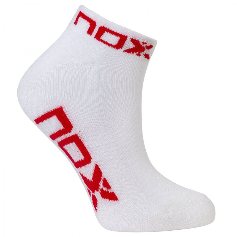 Socks Nox Ankle White Red 1 Pair