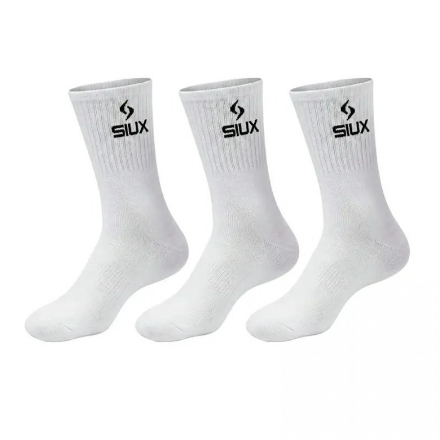 Siux Basic 26 High Shaft Socks White 3 Pairs