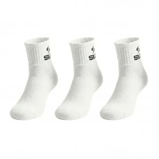 Calcetines Siux Basic 26 Caña Media Blanco 3 Pares