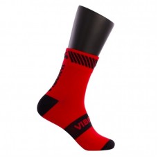 Chaussettes Vibora Kait Rouge Noires Mi-Mollet 1 paire