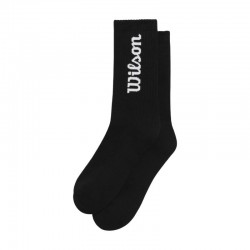 Calcetines Wilson Crew Logo Negro 1 Par