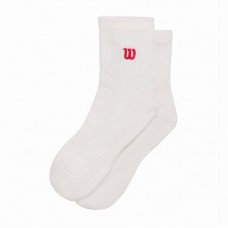 Calcetines Wilson Quart de longueur Blanco Rojo 1 Par
