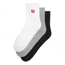 Chaussettes Wilson Quarter Top Blanc Gris Noir 3 Paires