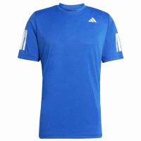 Adidas Club 3 Stripes Bleu Royal Blanc T-Shirt
