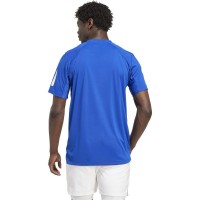 Adidas Club 3 Stripes Bleu Royal Blanc T-Shirt
