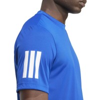 Adidas Club 3 Stripes Bleu Royal Blanc T-Shirt