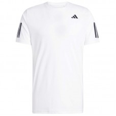 Adidas Club 3 Stripes Maglietta Bianca Nera