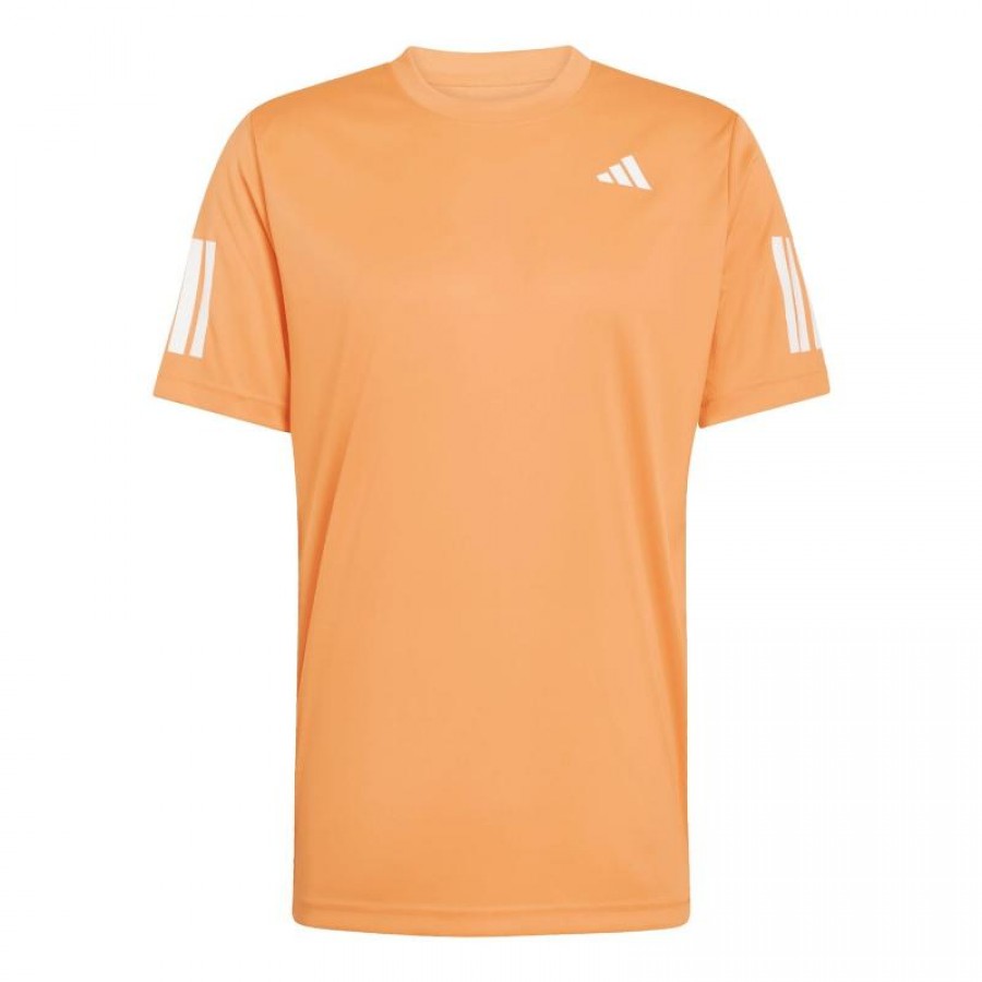 Adidas Club 3 Stripes Orange T-Shirt
