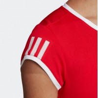 Adidas Club 3 Stripes Red T-Shirt