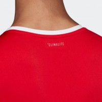 Adidas Club 3 Strisce T-Shirt Rosso