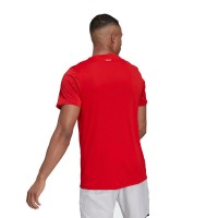 T-shirt Adidas Club 3 Strisce Rosse - Barata Oferta Outlet