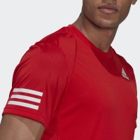 T-shirt Adidas Club 3 Strisce Rosse - Barata Oferta Outlet