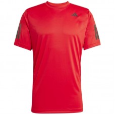 Adidas Club 3 Stripes Rouge Noir T-Shirt