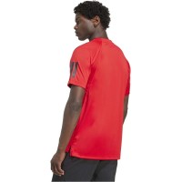 Adidas Club 3 Stripes Rouge Noir T-Shirt