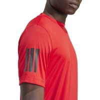 Adidas Club 3 Stripes Rouge Noir T-Shirt