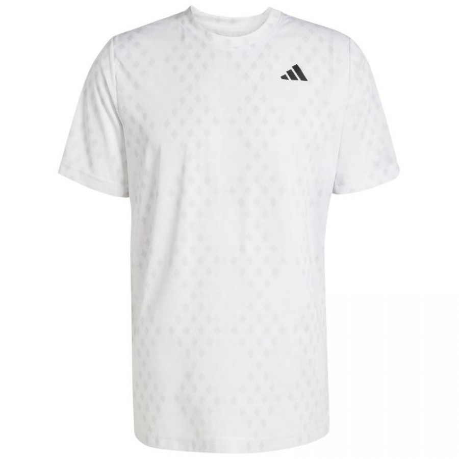 Adidas Club Graphic Climacool Bianco Grigio Maglietta