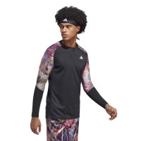 Adidas Melbourne T-Shirt Manica Lunga Multicolor Nero