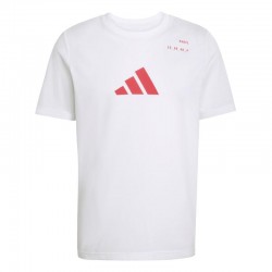 Camiseta branca com estampado Padel da Adidas